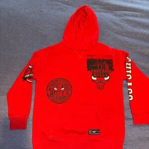 Boys NBA Chicago Bulls Red Hoodie Sweater